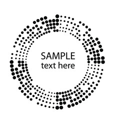 Halftone dots circle vector logo