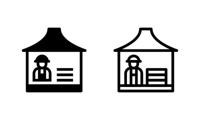 Farmer market store Icon, Logo, Vector