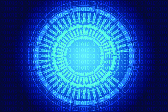 binary code tunnel abstract background vector