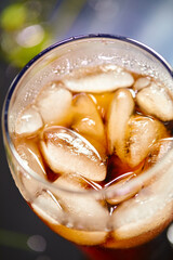 Ice cubes in cola beverage