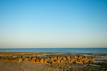 coucher de soleil sur la plage de Jars-sur-mer en Vend&eacute;e