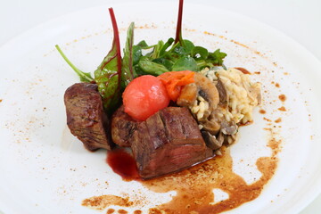 Steak with vegetables