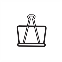 Paper Clip outline  icon vector