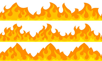 Fire flame frame borders