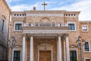Exterior of Cathedral of St Georgein of Maronite Church in Beirut Central District of Beirut, capital city of Lebanon