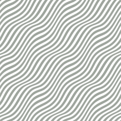 Vector seamless gray texture of waves. Isolated on white background.
