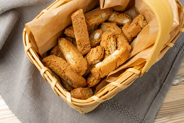 Biscotti Di Prato, Cantuccini or Cantucci Shortbread with Almond