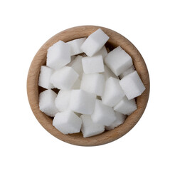White Sugar Cubes Isolated on White Background