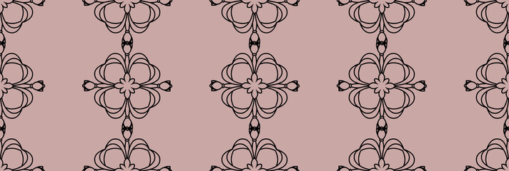 Seamless damask pattern wallpaper. Vintage decor in Victorian style.