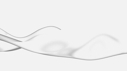 The beautiful abstract stylized flowing lines on white