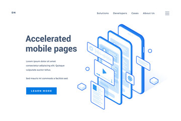 Web banner advertising accelerated mobile pages technology