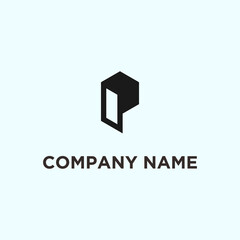 p abstract logo. p icon