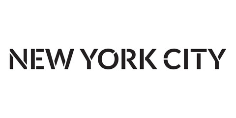 New York City typography design. NYC print or font for Tee, T-shirt graphic. Vector illustration.