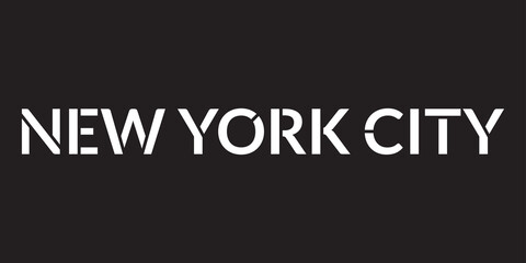 New York City typography design. NYC print or font for Tee, T-shirt graphic. Vector illustration.