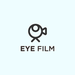 movie eye logo. film icon