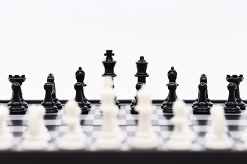 chess pieces on the board