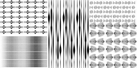 Black modern hand drawn line on white background, seamless pattern. Simple design for fabric and textile, wallpaper, packaging.