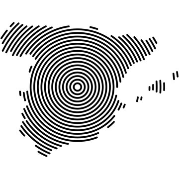 Spain map from circular lines