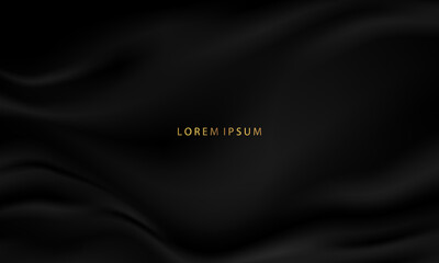 Luxurious black curtain wrinkle background for assembling posters