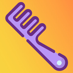 Detangling comb in flat line design 