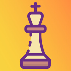 
Flat vector design of chess piece, rook pawn 
