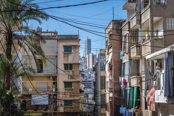 Residential buildings in Sin el Fil city, suburbs of Beirut, capital of Lebanon
