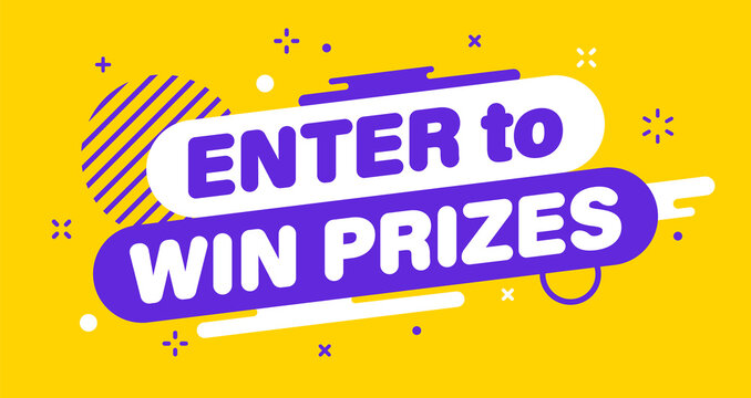 Modern banner Important Enter to win prizes. Banner for business, marketing and advertising. Vector illustration.
