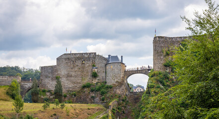 View of the town of Bouillon, with its famous castle.