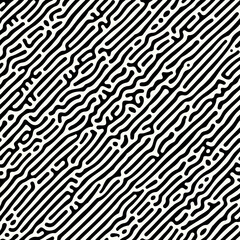 Abstract organic background, natural maze labyrinth, reaction diffusion pattern, black and white organic shapes