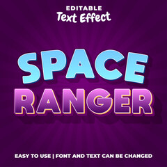 Space Ranger Game Logo Editable Text Effect Style