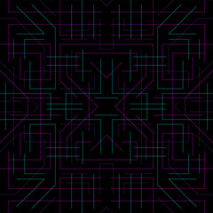 Abstract technologic seamless pattern. Futuristic background
