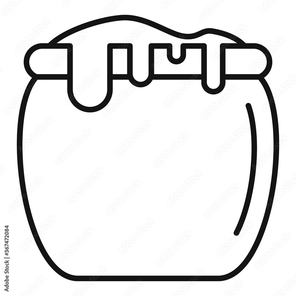 Aufkleber honey jar icon. outline honey jar vector icon for web design isolated on white background