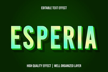 Esperia Green Modern Text Effect Style