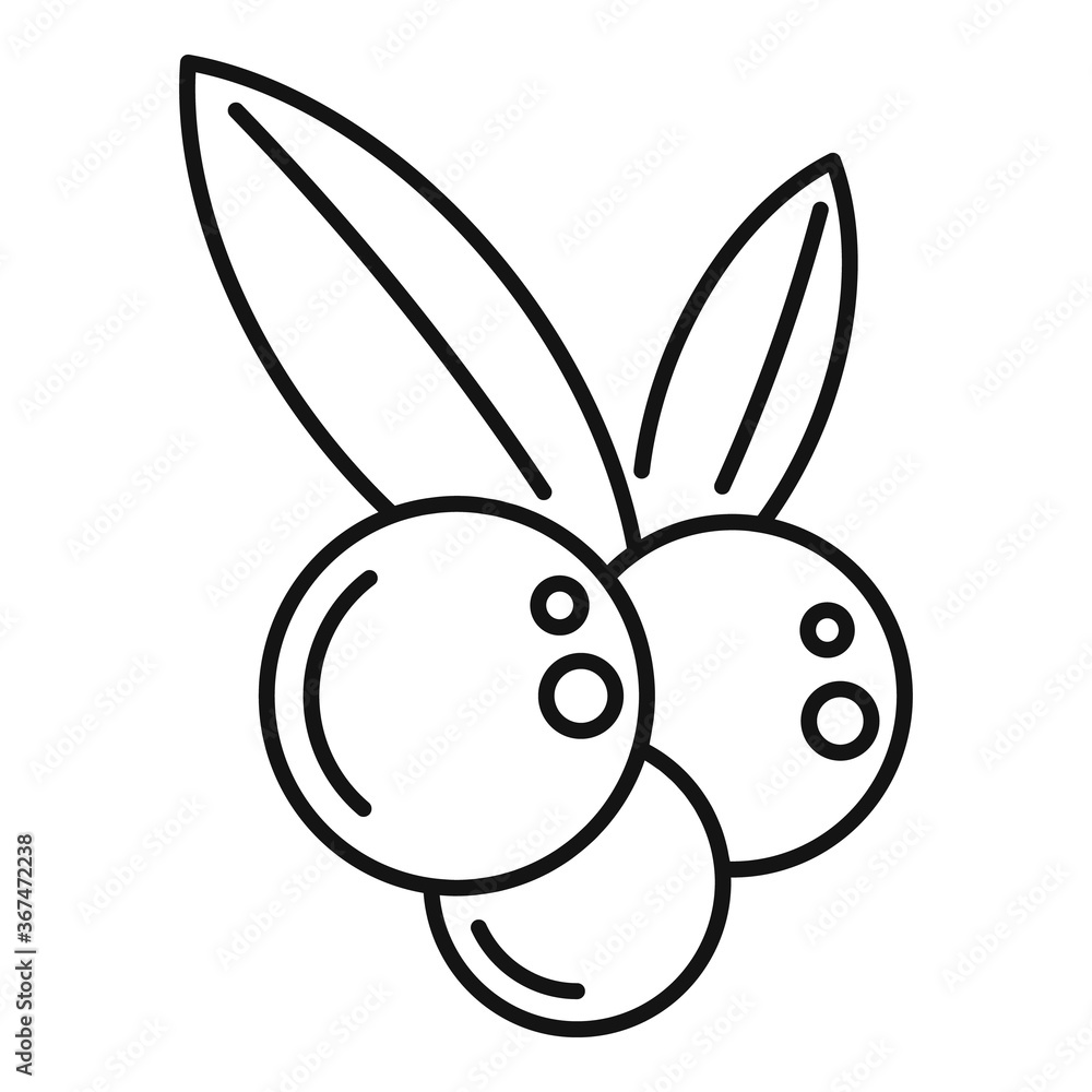 Poster blackcurrant icon. outline blackcurrant vector icon for web design isolated on white background
