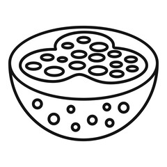 Passion fruit icon. Outline passion fruit vector icon for web design isolated on white background