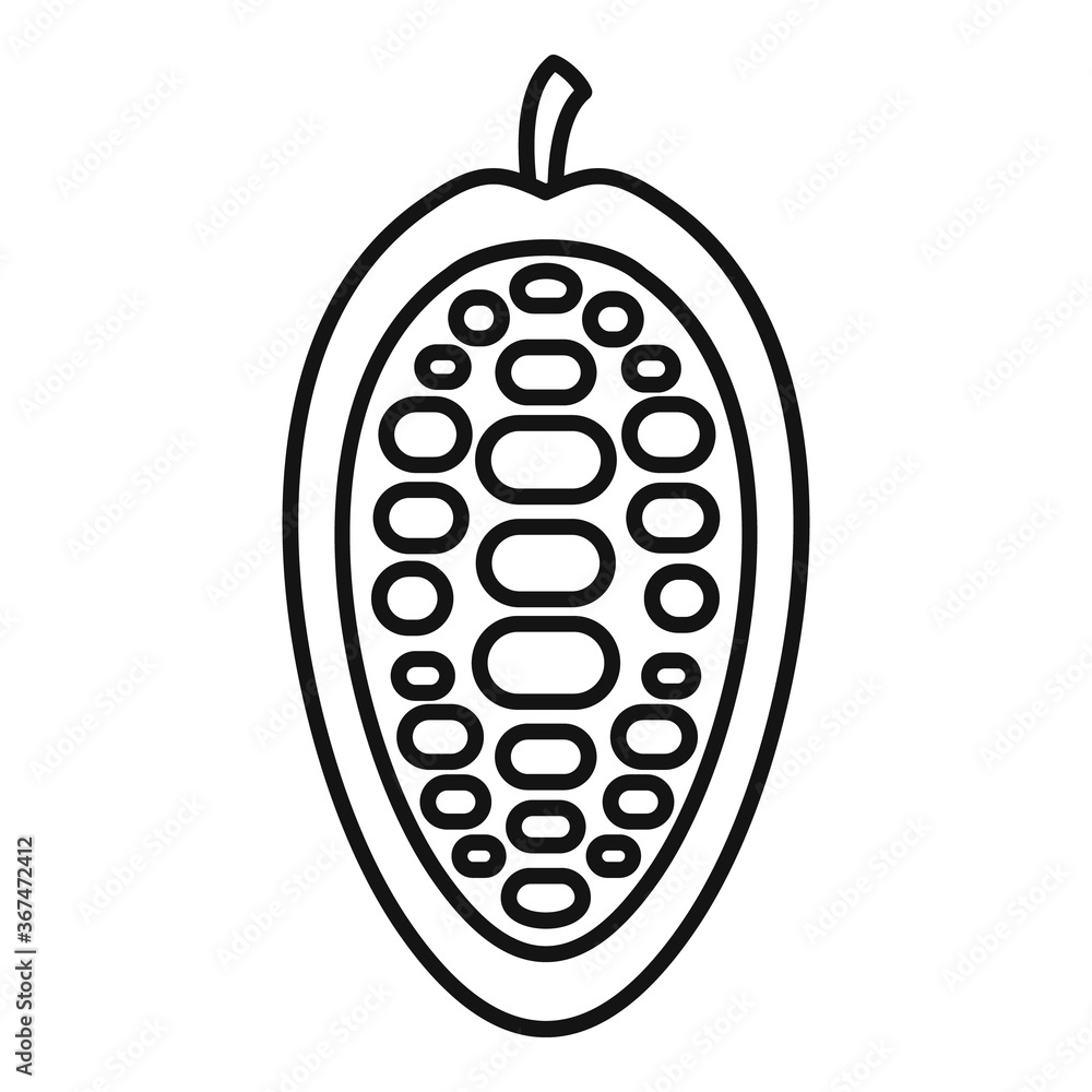 Poster durian fruit icon. outline durian fruit vector icon for web design isolated on white background