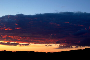 sunset in the sky
