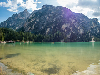 Pragser Wildsee in the Dolomites, South Tyrol