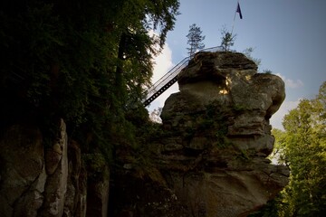 rock face with stairs