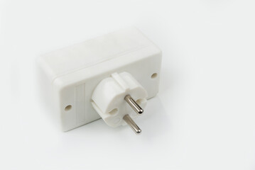 220V electric splitter on a white background