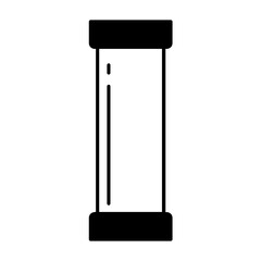 Sewerage Tube Valve Concept. Plumber Vertical Piping  glyph Vector Icon Design.  