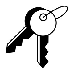 Pair of Steel Keys Concept vector glyph Icon design,  Multipurpose  Lock Keys on white background. Home Security Symbol