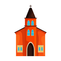 Church vector icon.Cartoon vector icon isolated on white background church.