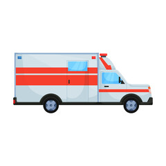 Ambulance car vector icon.Cartoon vector icon isolated on white background ambulance car.