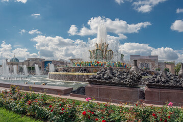 Stone flower fountain