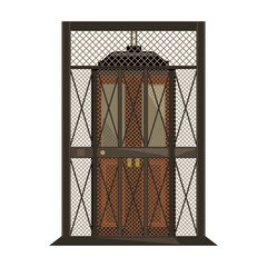 Fototapeta na wymiar Elevator of lift vector icon.Cartoon vector icon isolated on white background elevator of lift.
