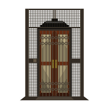 Elevator of lift vector icon.Cartoon vector icon isolated on white background elevator of lift.