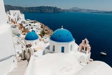 Santorini, Greece - romantic island with white buildings