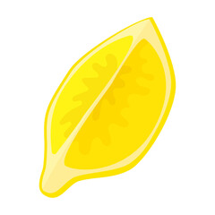 Slice of lemon vector icon.Cartoon vector icon isolated on white background slice of lemon.