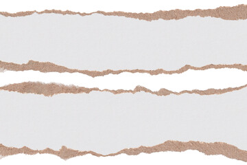 Fototapeta premium Ripped paper borders set. Elements design on white background